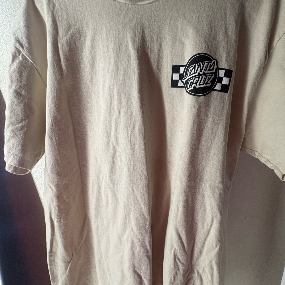 Santa Cruz Skateboards Tan Short Sleeve Tee